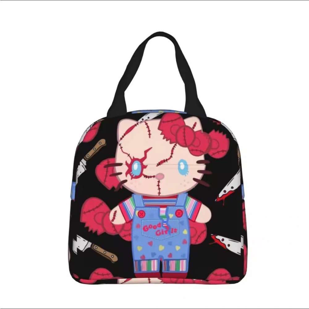 Hello Kitty Chucky Lunch Bag Insulated Cooler Bag Reusable Tote - Picture 9 of 10